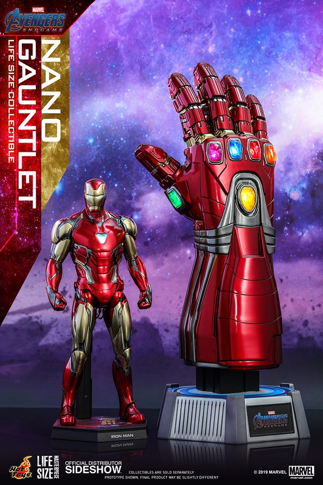 Hot Toys Avengers 4 Endgame Thanos Nano Infinity Gauntlet Red Key Chain IN STOCK 